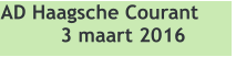 AD Haagsche Courant 3 maart 2016