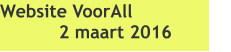 Website VoorAll  2 maart 2016